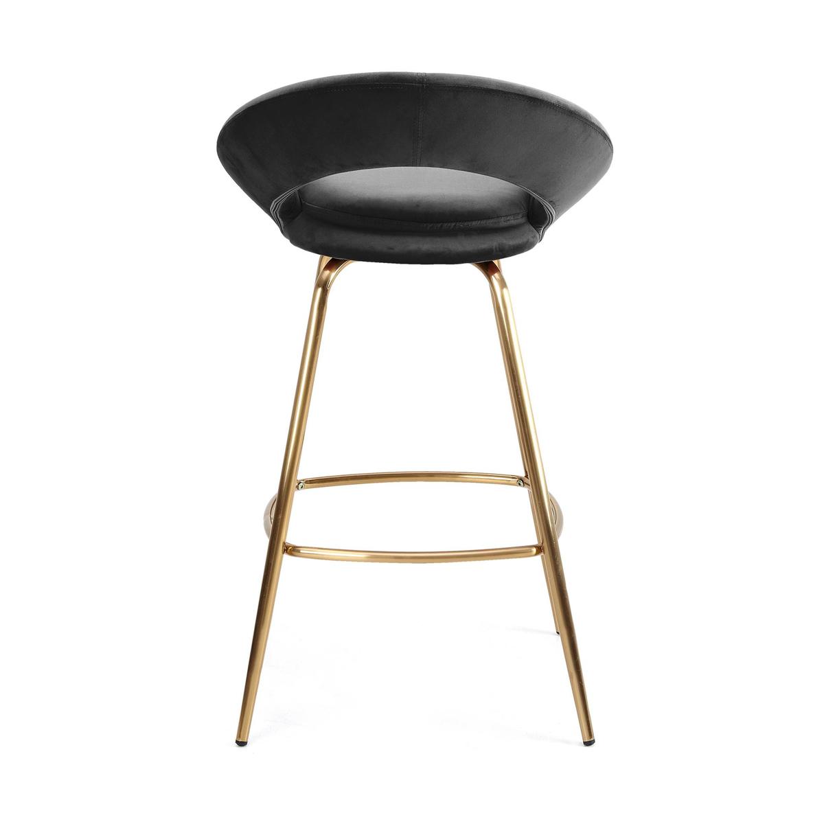 Stella Velvet Bar Stool - Grey Grey – image 5