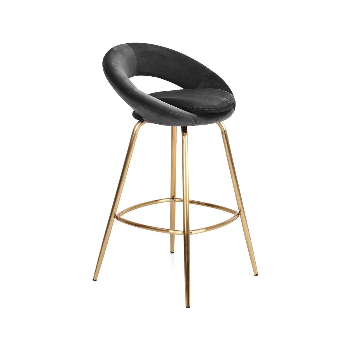 Stella Velvet Bar Stool - Grey Grey – image 2