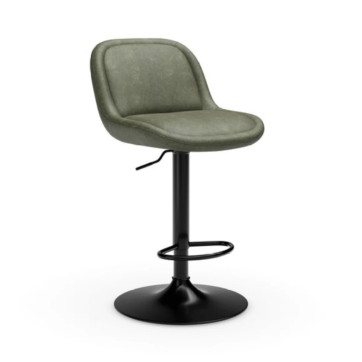 Lyle Gaslift Barstool, Faux Leather – image 6