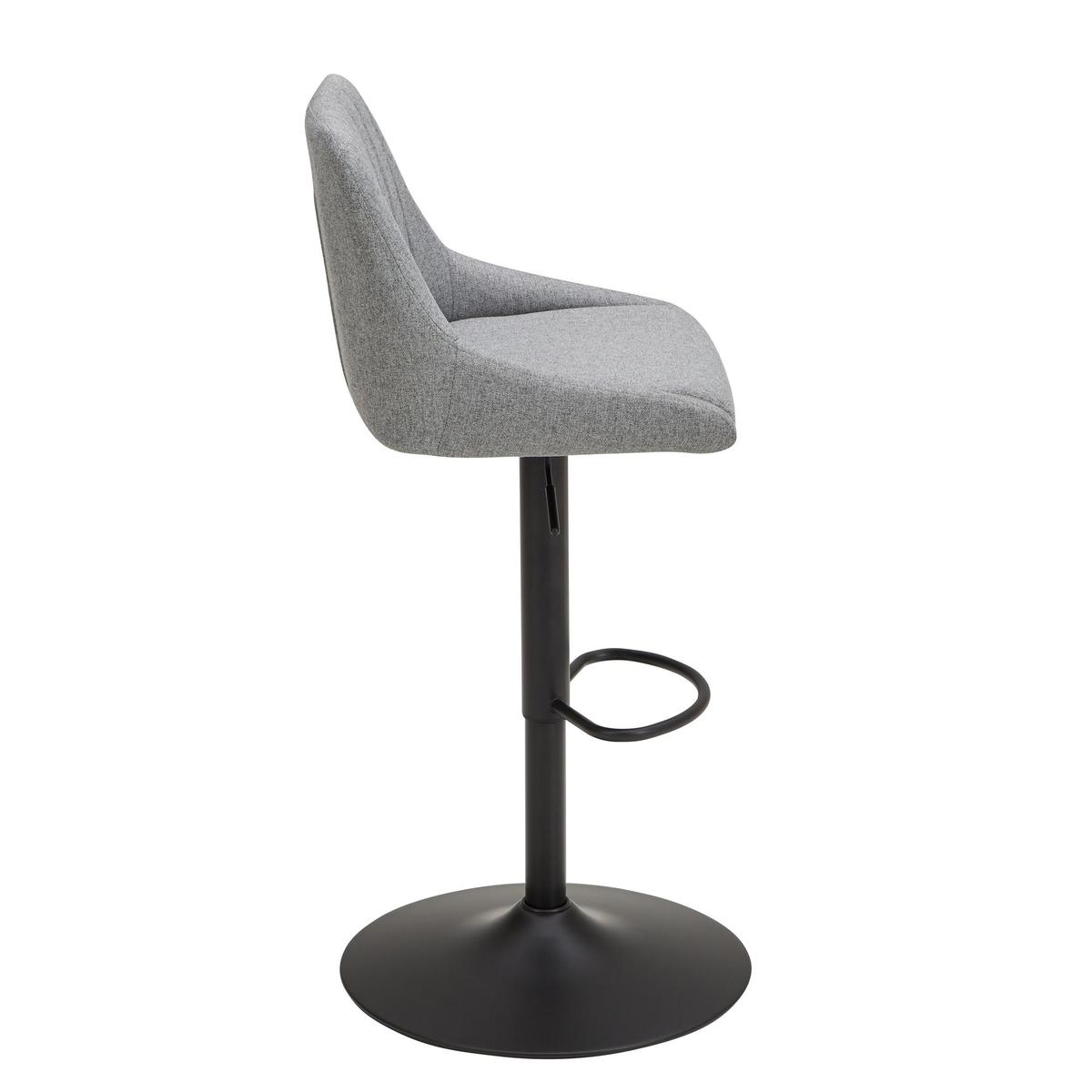 Kenton Herringbone Adjustable Gas Lift Bar Stool - Grey Grey – image 4