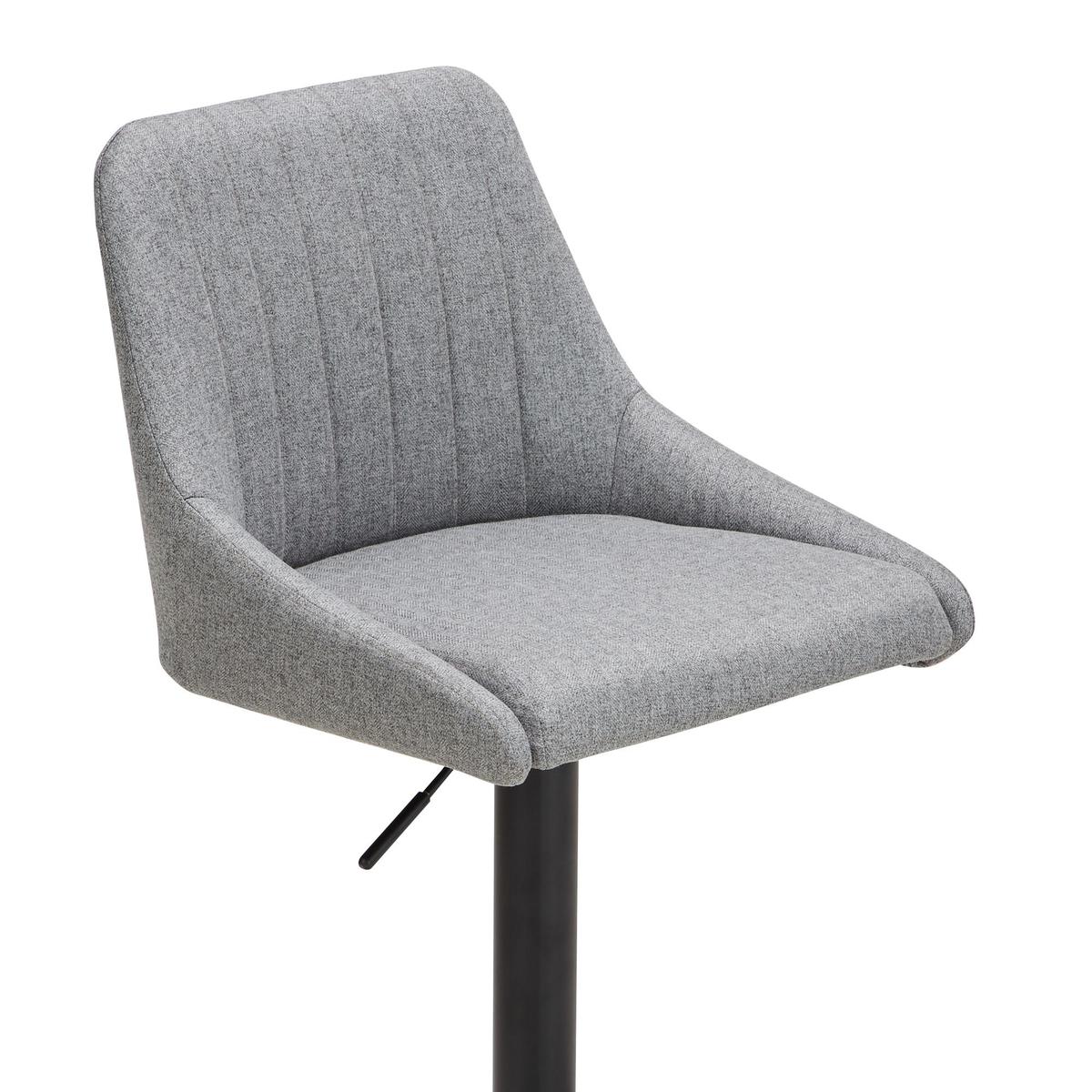 Kenton Herringbone Adjustable Gas Lift Bar Stool - Grey Grey – image 6