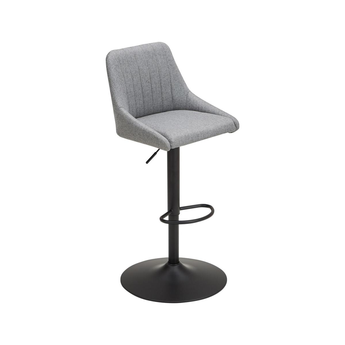Kenton Herringbone Adjustable Gas Lift Bar Stool - Grey Grey – image 1