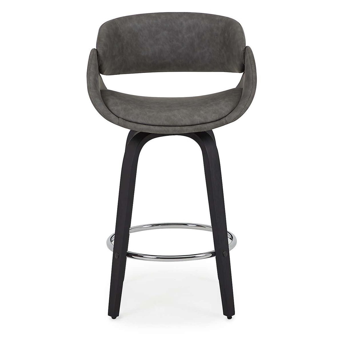 Torcello Bar Stool Grey PU Leather Grey – image 2