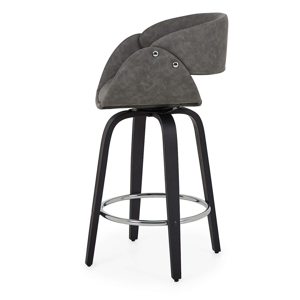 Torcello Bar Stool Grey PU Leather Grey – image 3