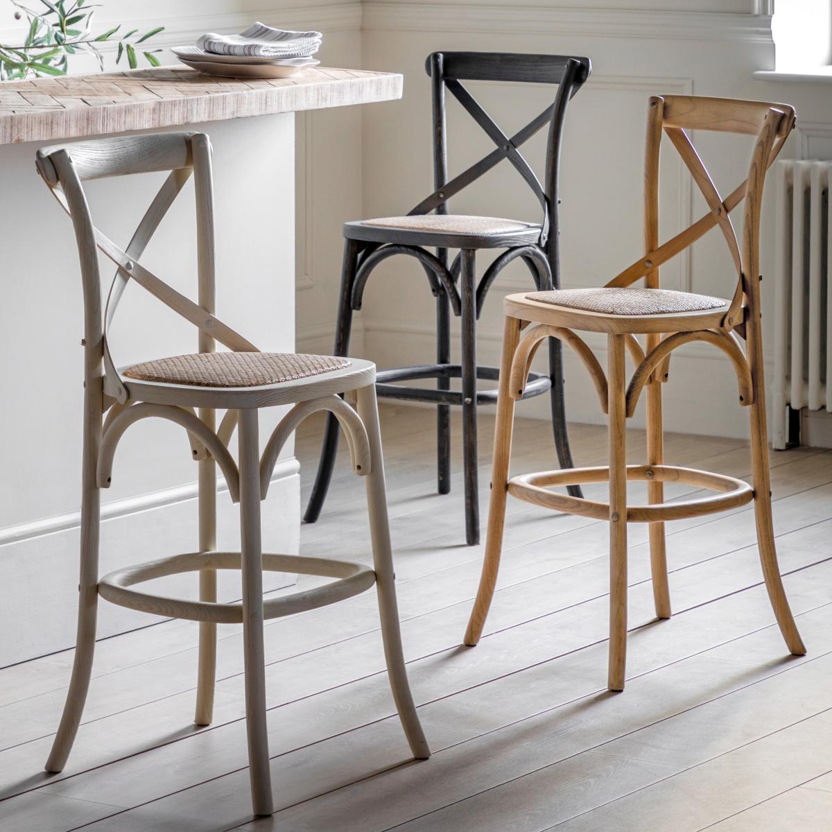 Return - Cannock Set of 2 Bar Stools, Rattan – image 2