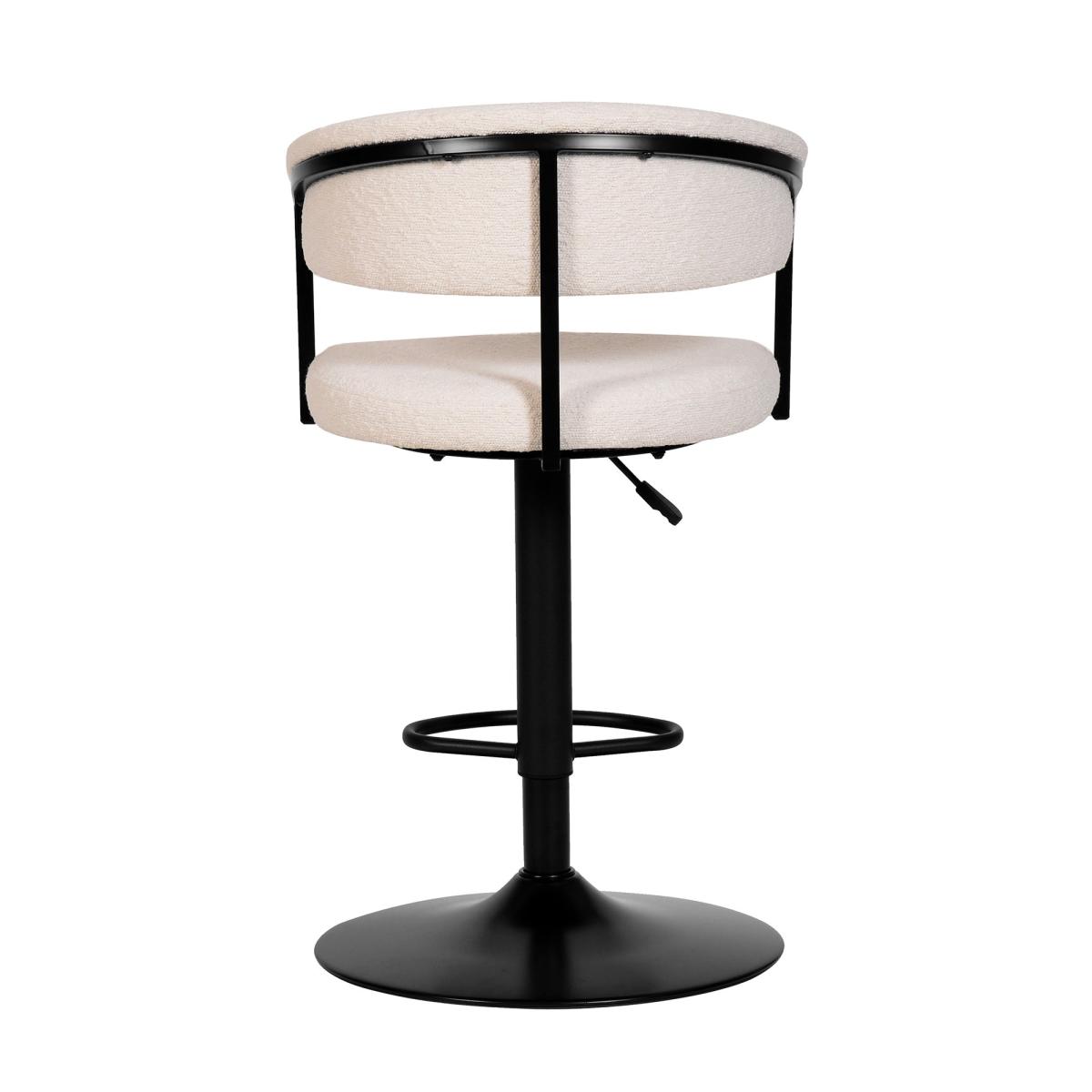 Zena Boucle Swivel Bar Stool Ivory – image 7