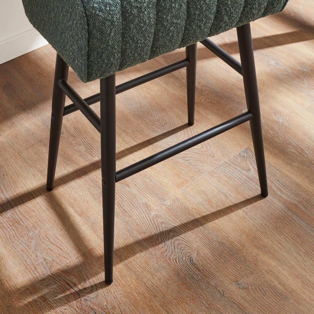 Bude Bar Stool, Boucle Olive – image 2