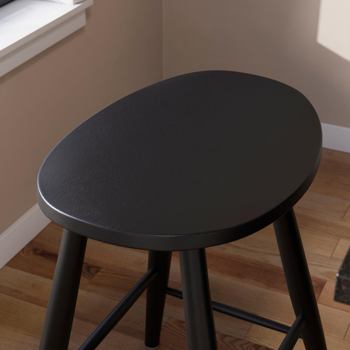 Musca Counter Height Bar Stool Black – image 2