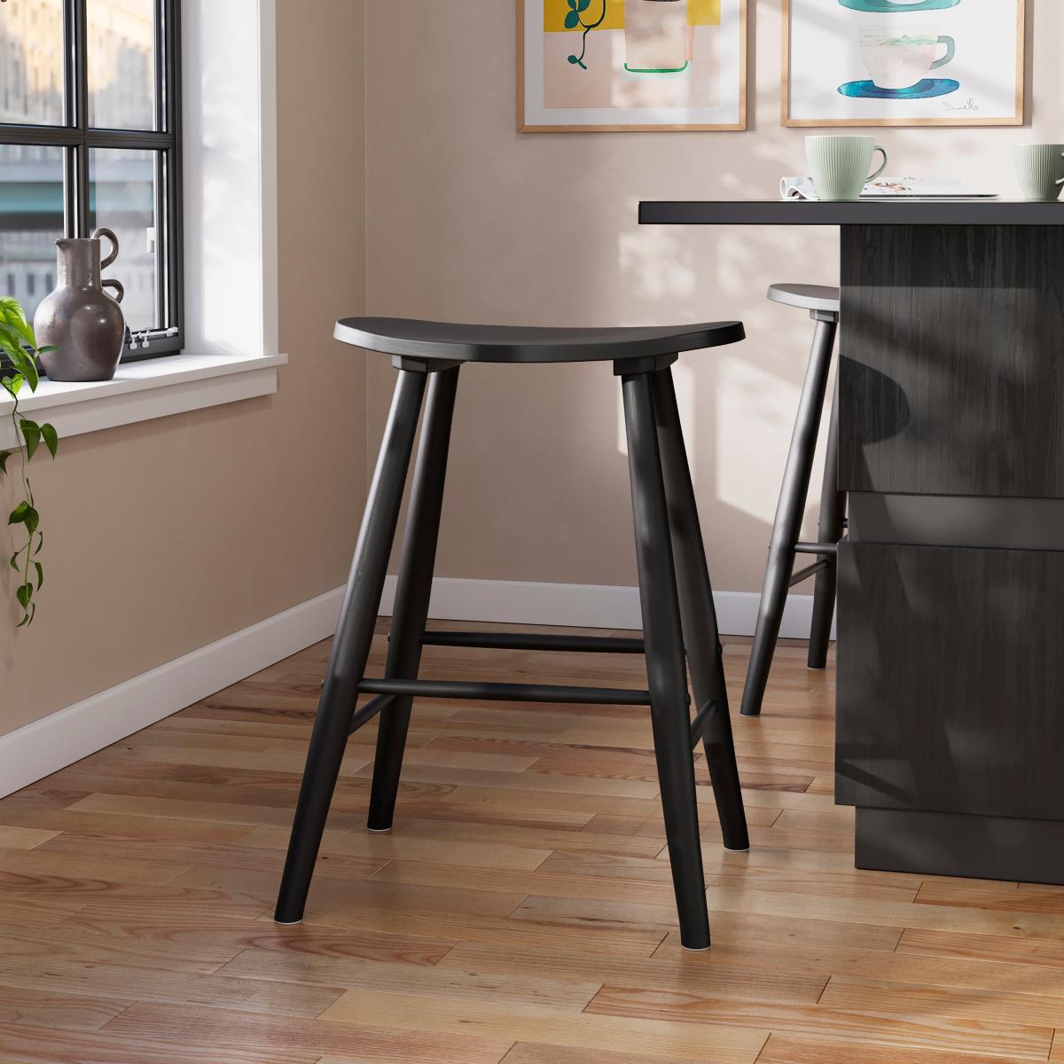 Musca Counter Height Bar Stool Black – image 3