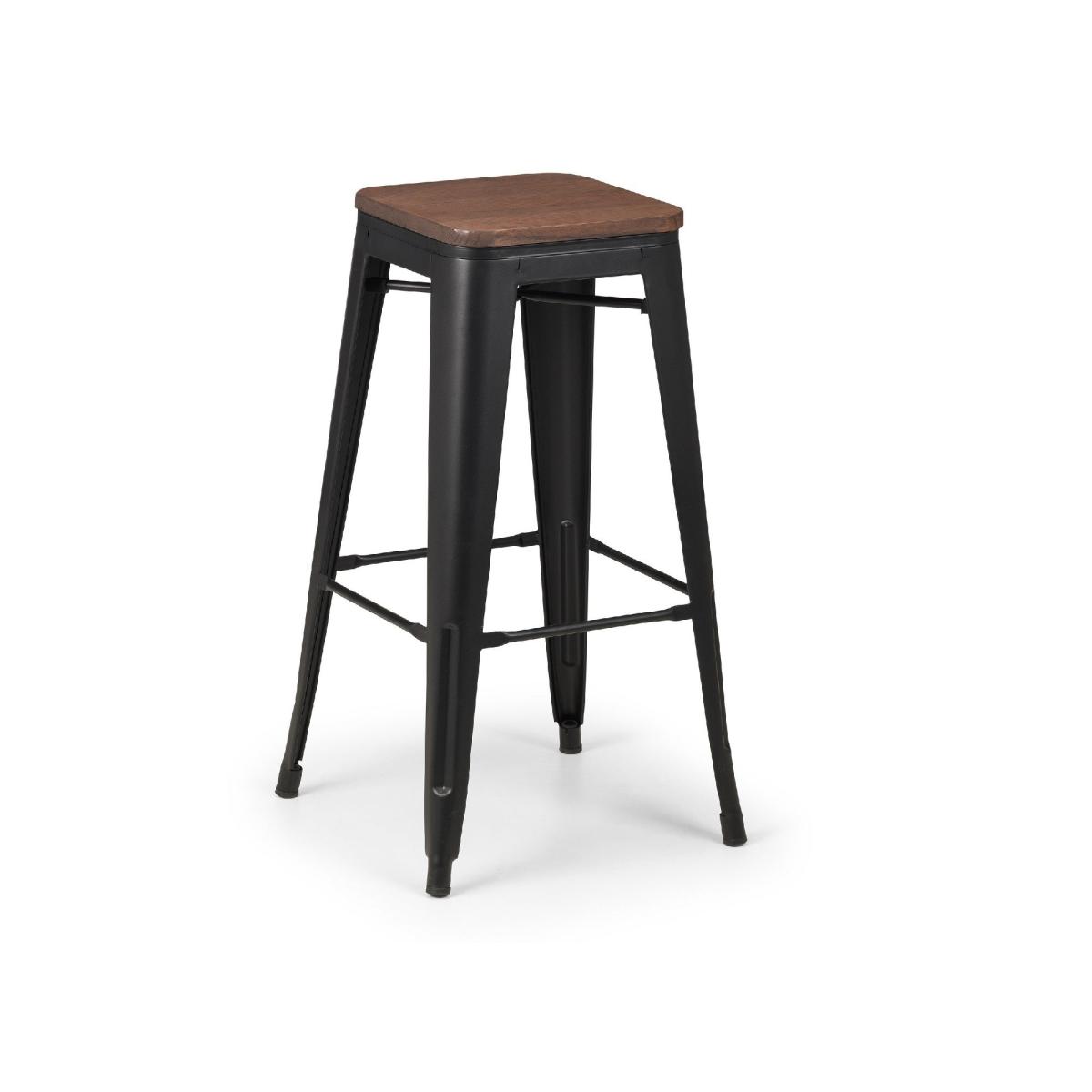 Grafton Set of 4 Backless Bar Stools Mocha Elm Brown – image 2