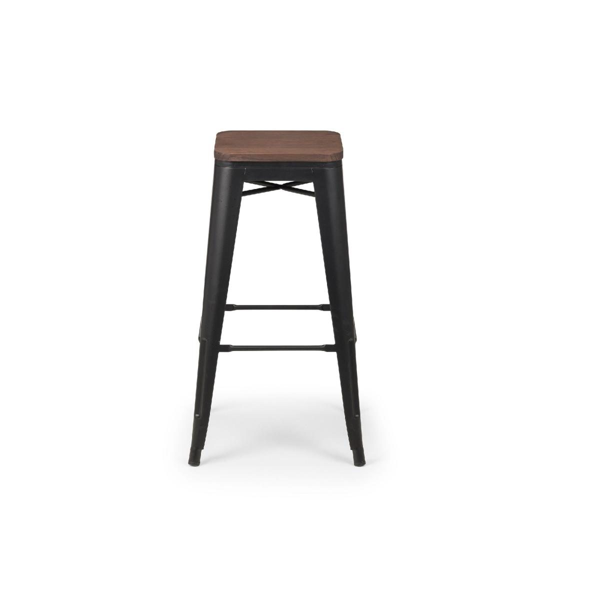 Grafton Set of 4 Backless Bar Stools Mocha Elm Brown – image 3