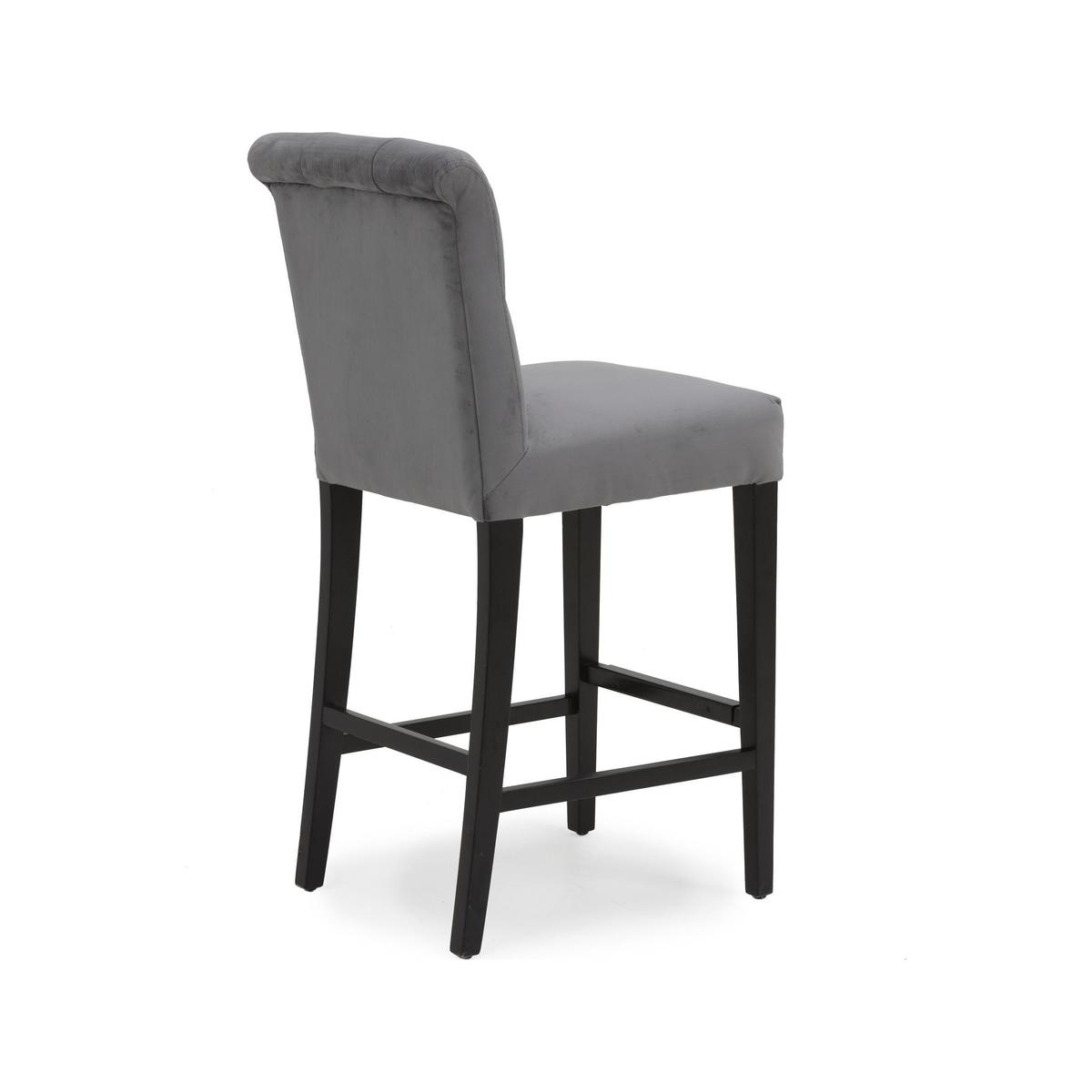 Newbury Bar Stool Grey Velvet Grey – image 2