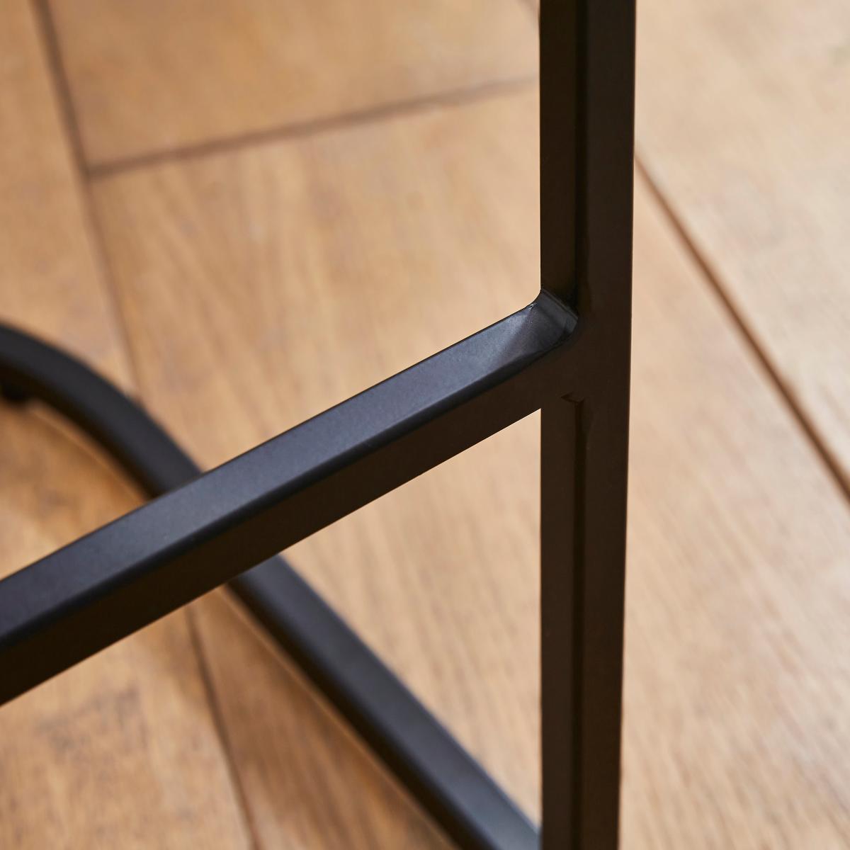 Gena Counter Height Velvet Bar Stool Black – image 3