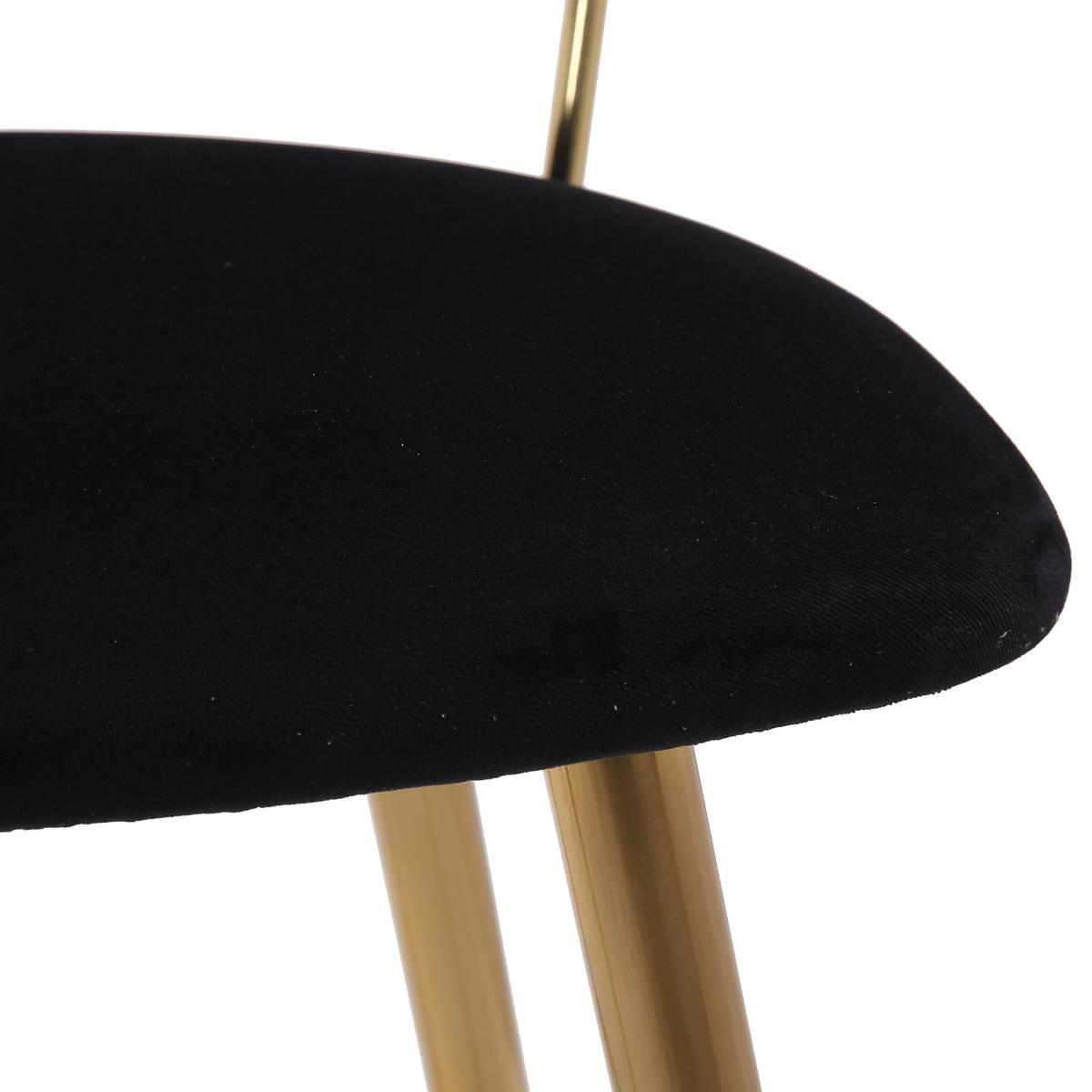 Kendall Velvet Bar Stool Black – image 5