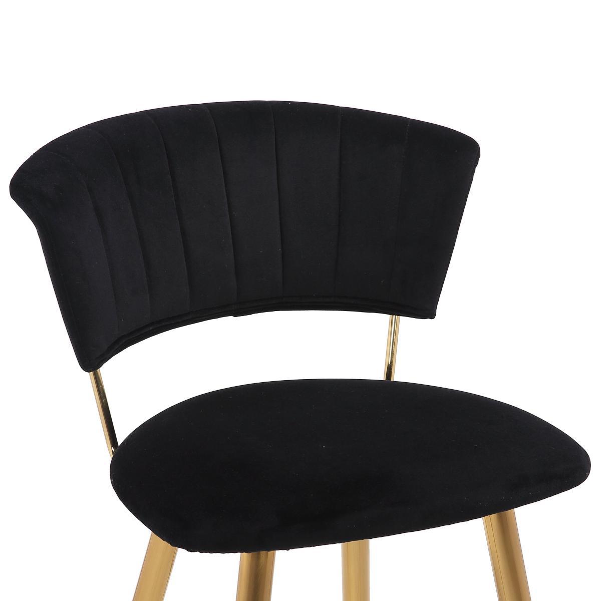 Kendall Velvet Bar Stool Black – image 8