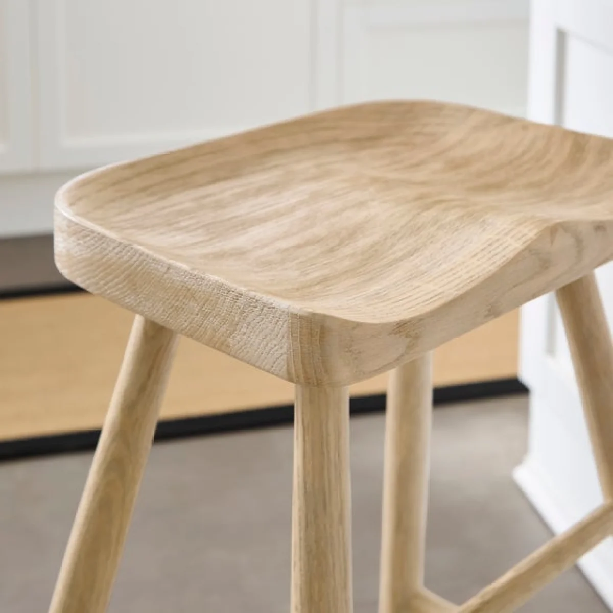 Loxwood Counter Height Bar Stool, Solid Oak – image 3