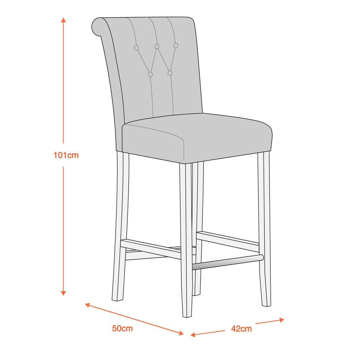 Eaton Upholstered Pair Of Bar Stools - Natural Natural – image 3