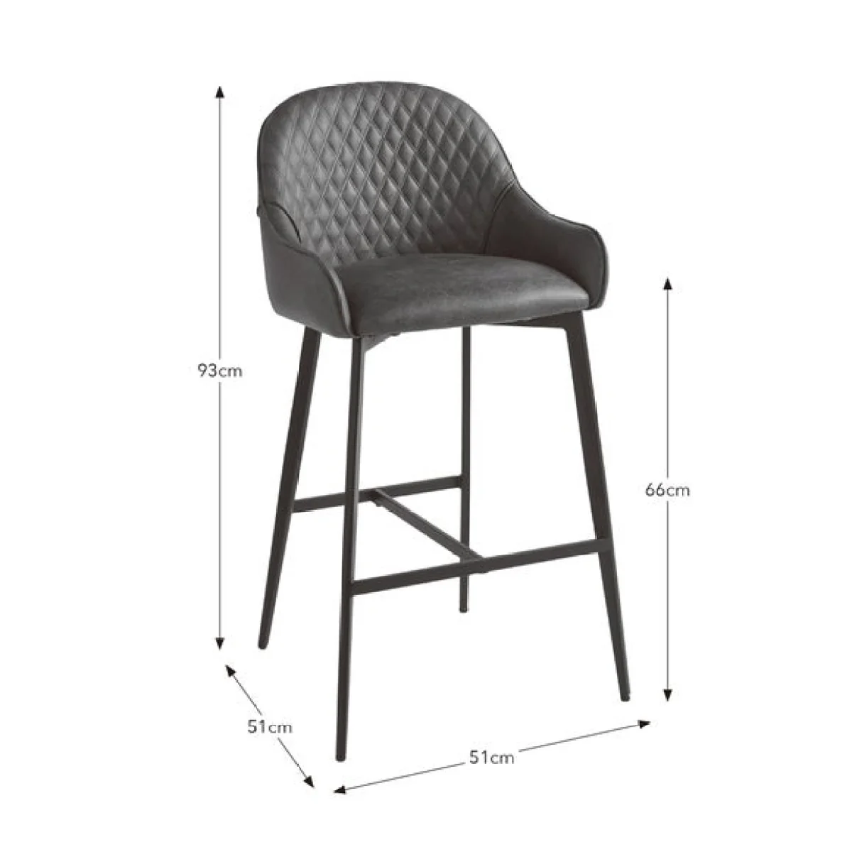 Hudson Bar Stool, Faux Leather – image 7