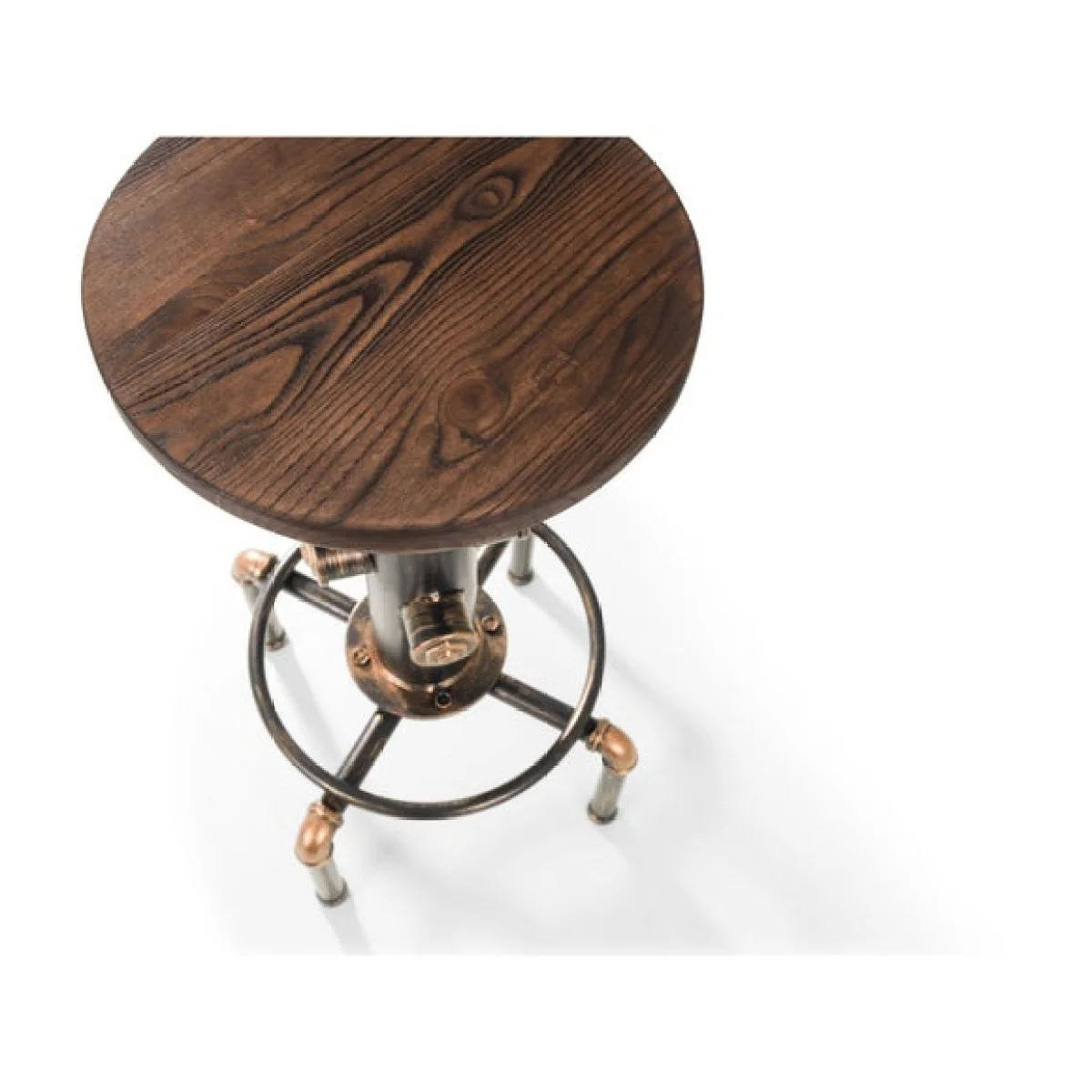 RETURN - Rockport Pipework Adjustable Height Bar Stool, Mocha – image 6