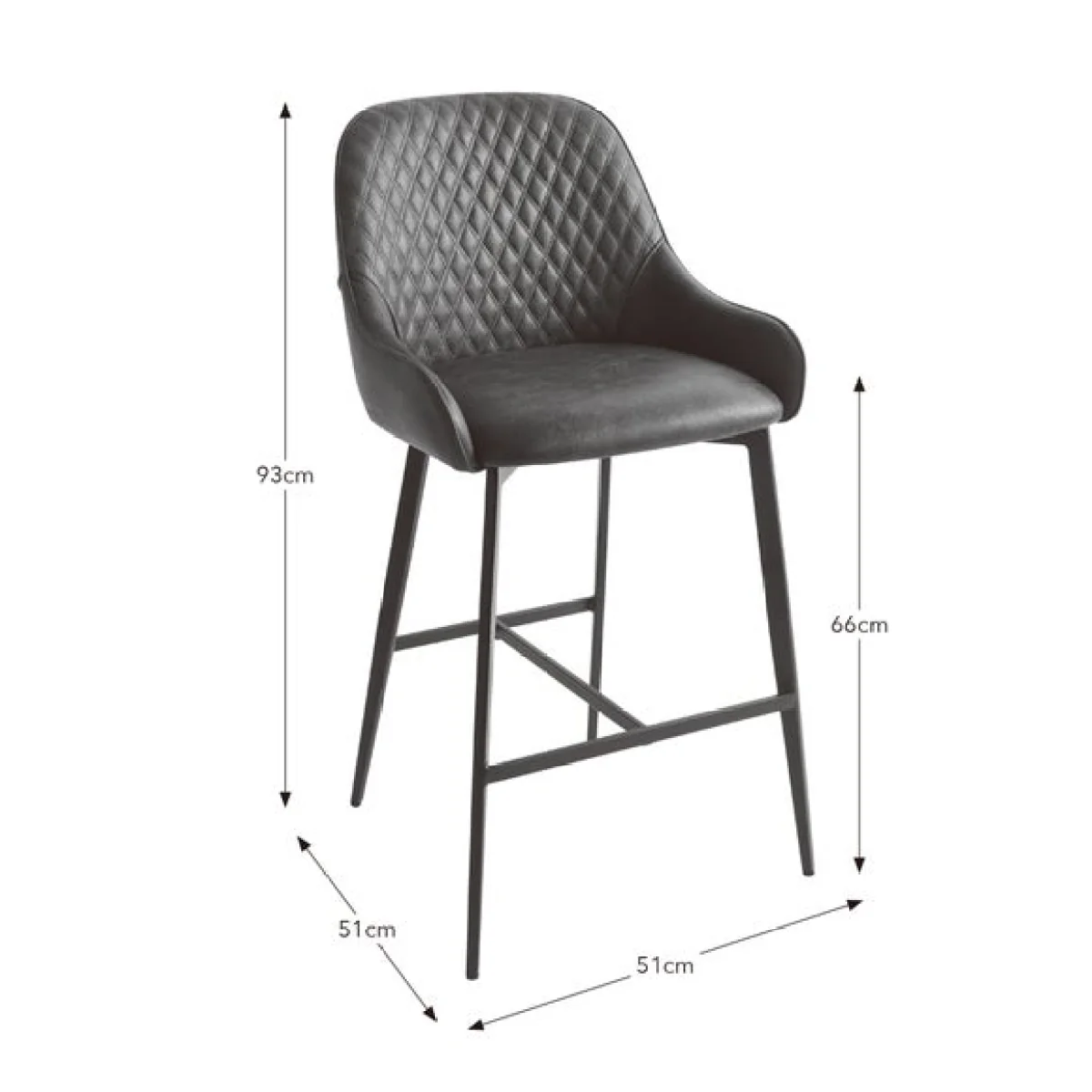 Hudson Bar Stool, Faux Leather – image 6