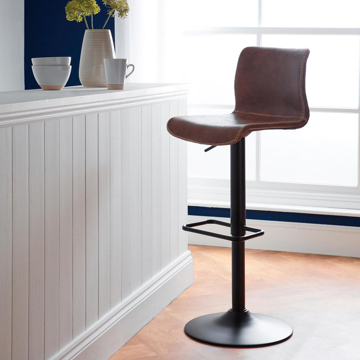 Venice Brown Gas Lift Bar Chair Brown – image 3