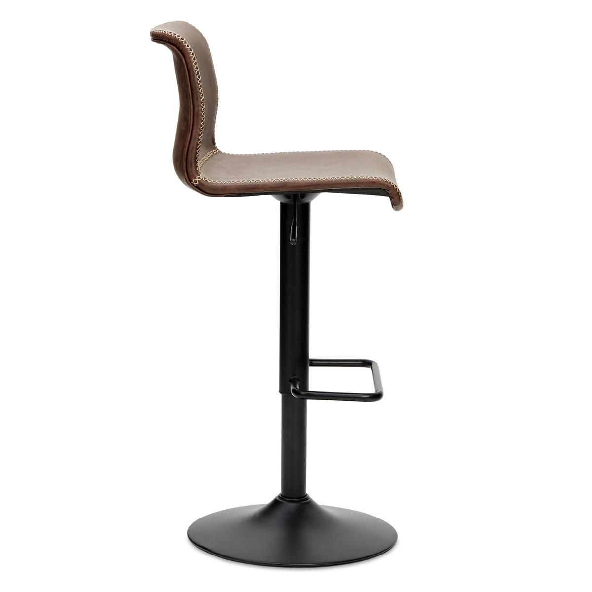 Venice Brown Gas Lift Bar Chair Brown – image 4