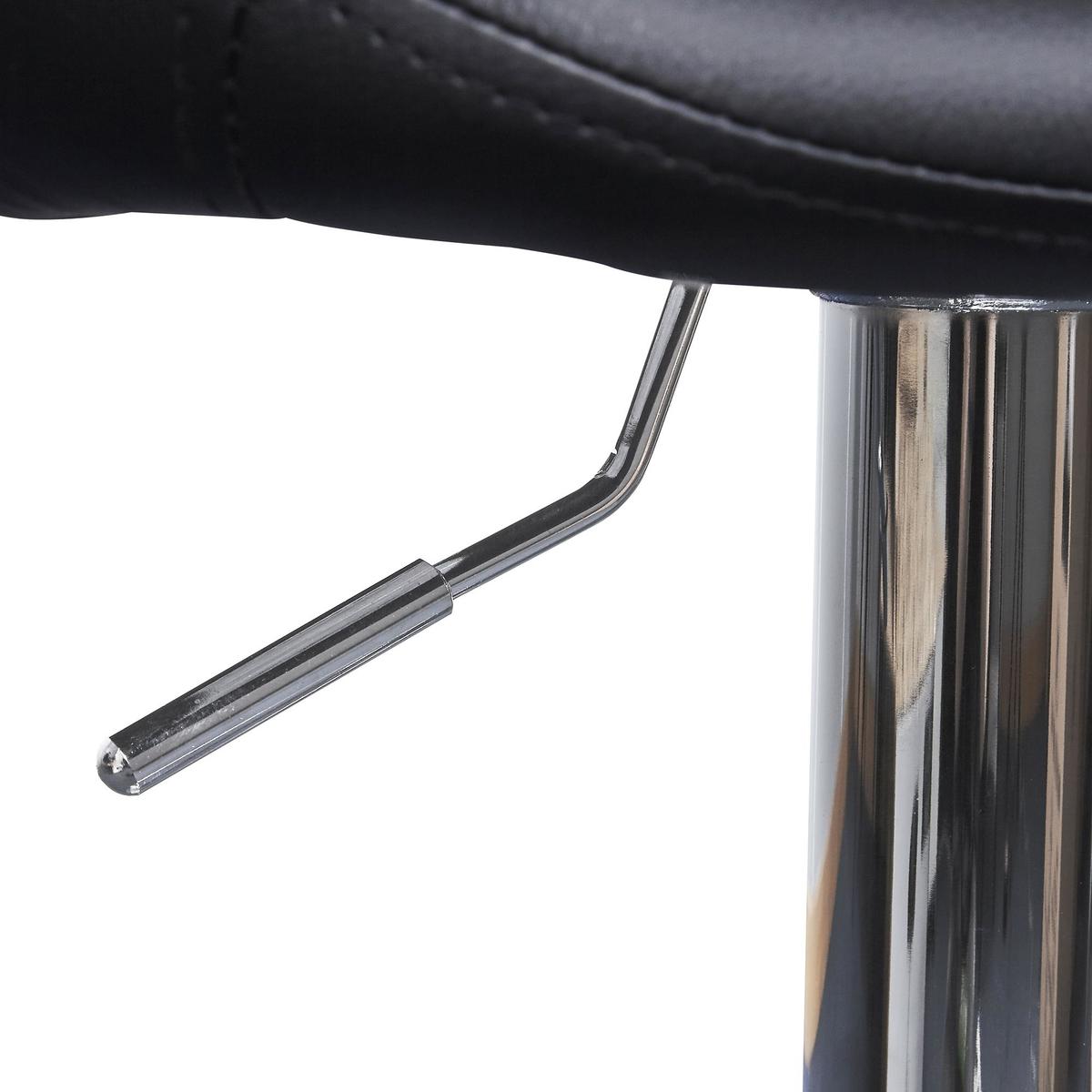 Apollo Upholstered Adjustable Gas Lift Bar Stool - Black Black – image 3