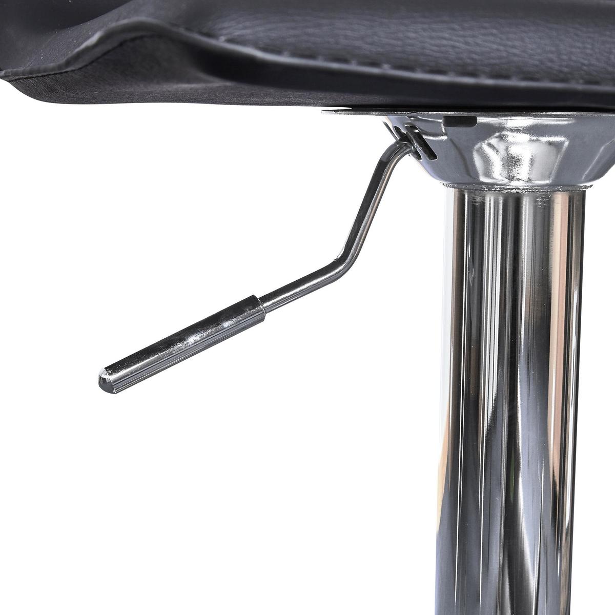 Aura Upholstered Adjustable Gas Lift Bar Stool - Black Black – image 3