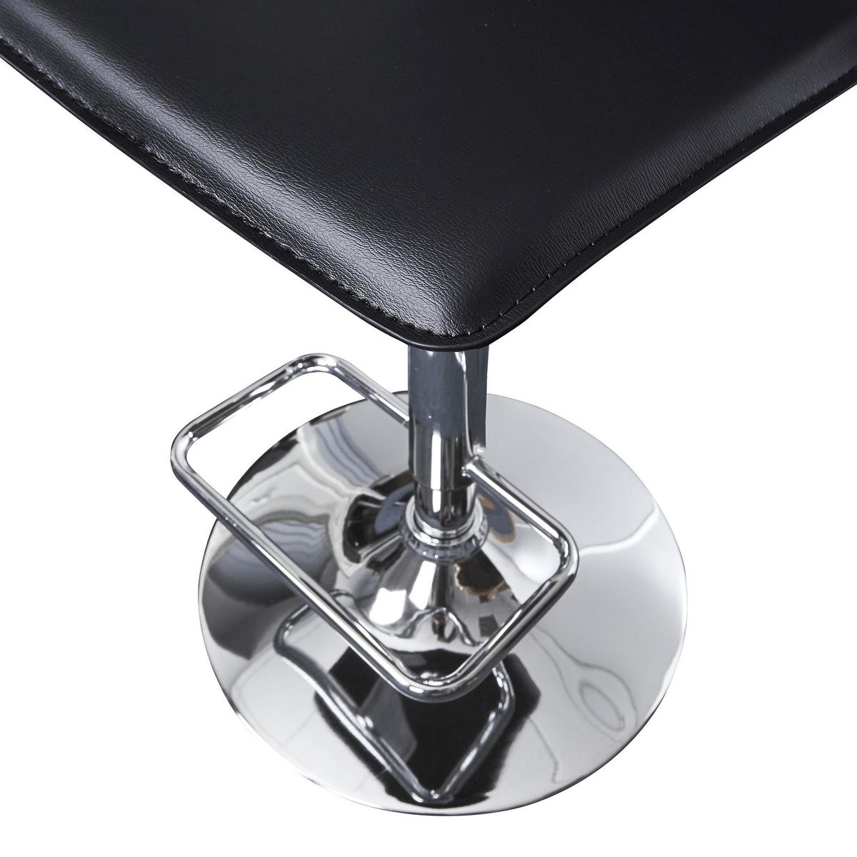 Aura Upholstered Adjustable Gas Lift Bar Stool - Black Black – image 4