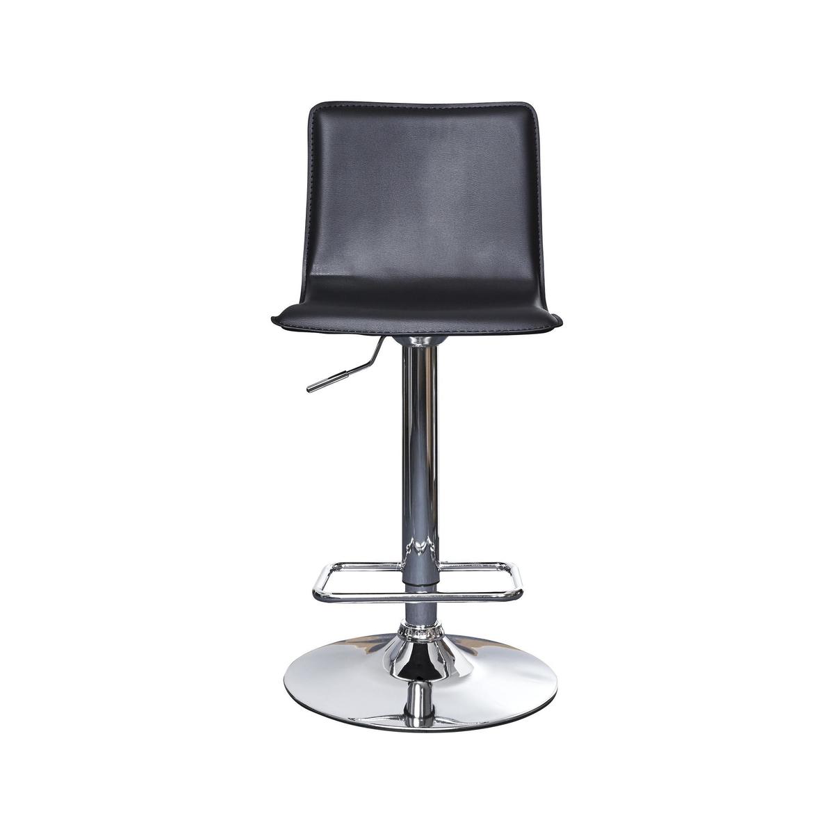 Aura Upholstered Adjustable Gas Lift Bar Stool - Black Black – image 2