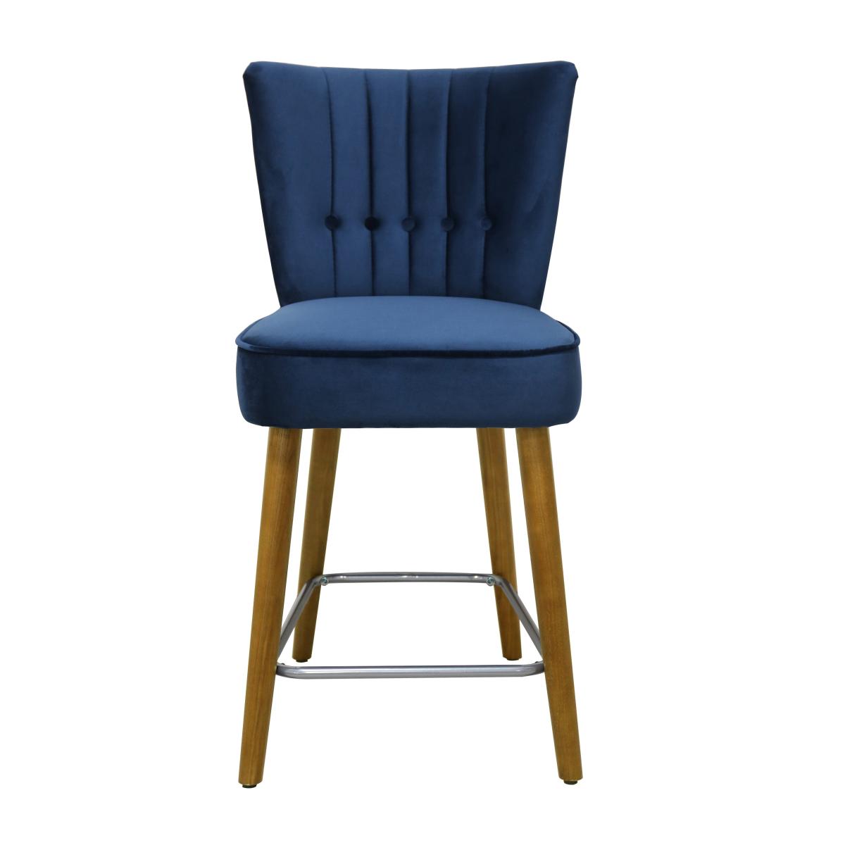 Isla Velvet Bar Stool Midnight (Blue) – image 4