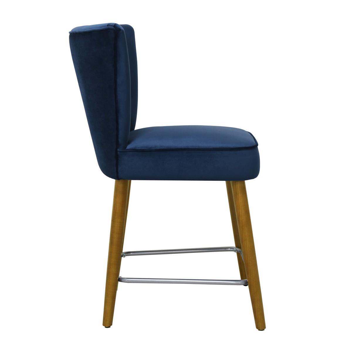 Isla Velvet Bar Stool Midnight (Blue) – image 5