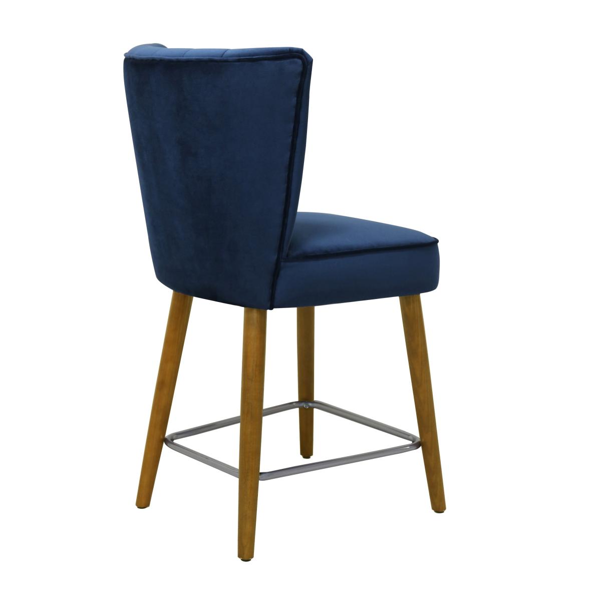 Isla Velvet Bar Stool Midnight (Blue) – image 6