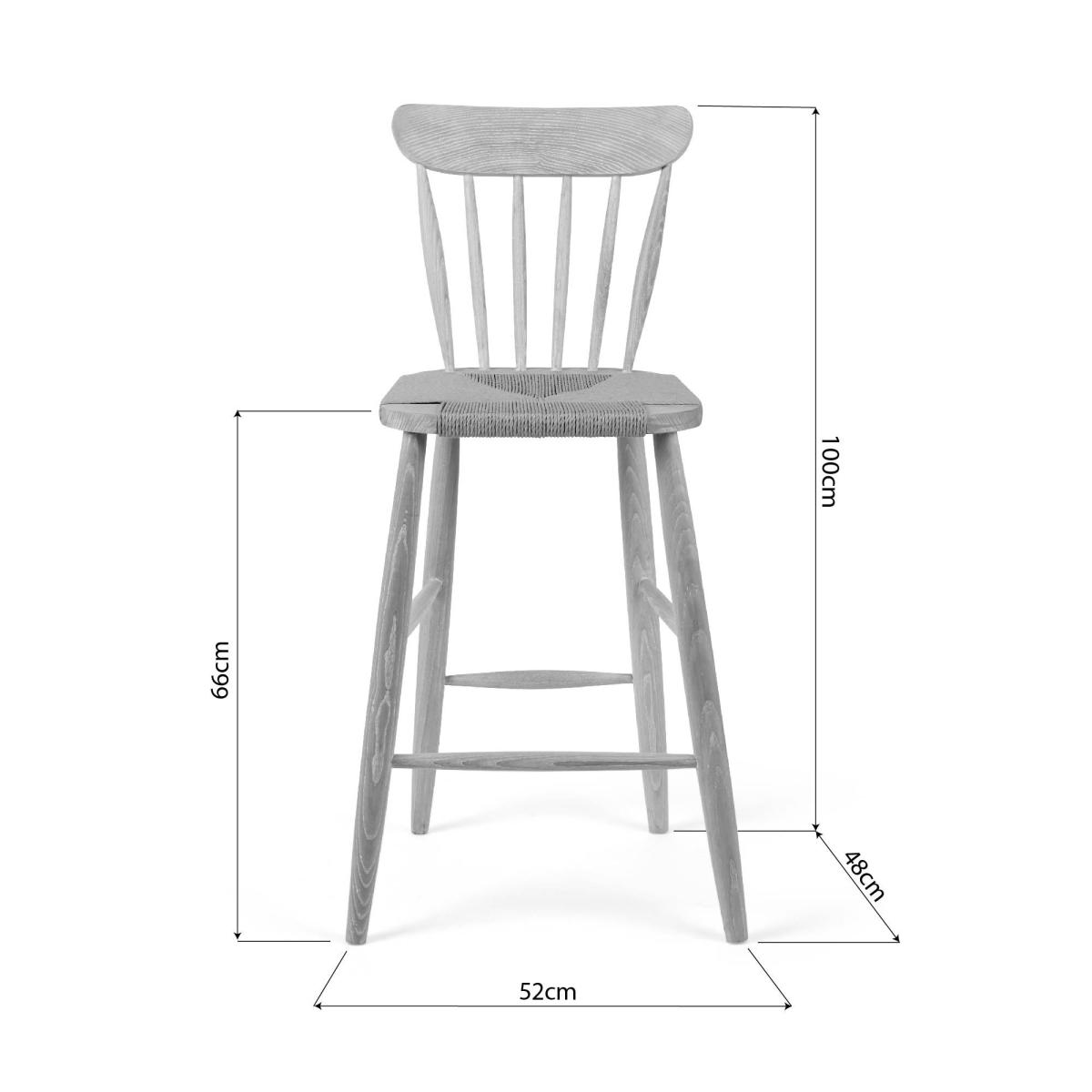 Churchgate Spindle Bar Stool Graphite (Grey) – image 2