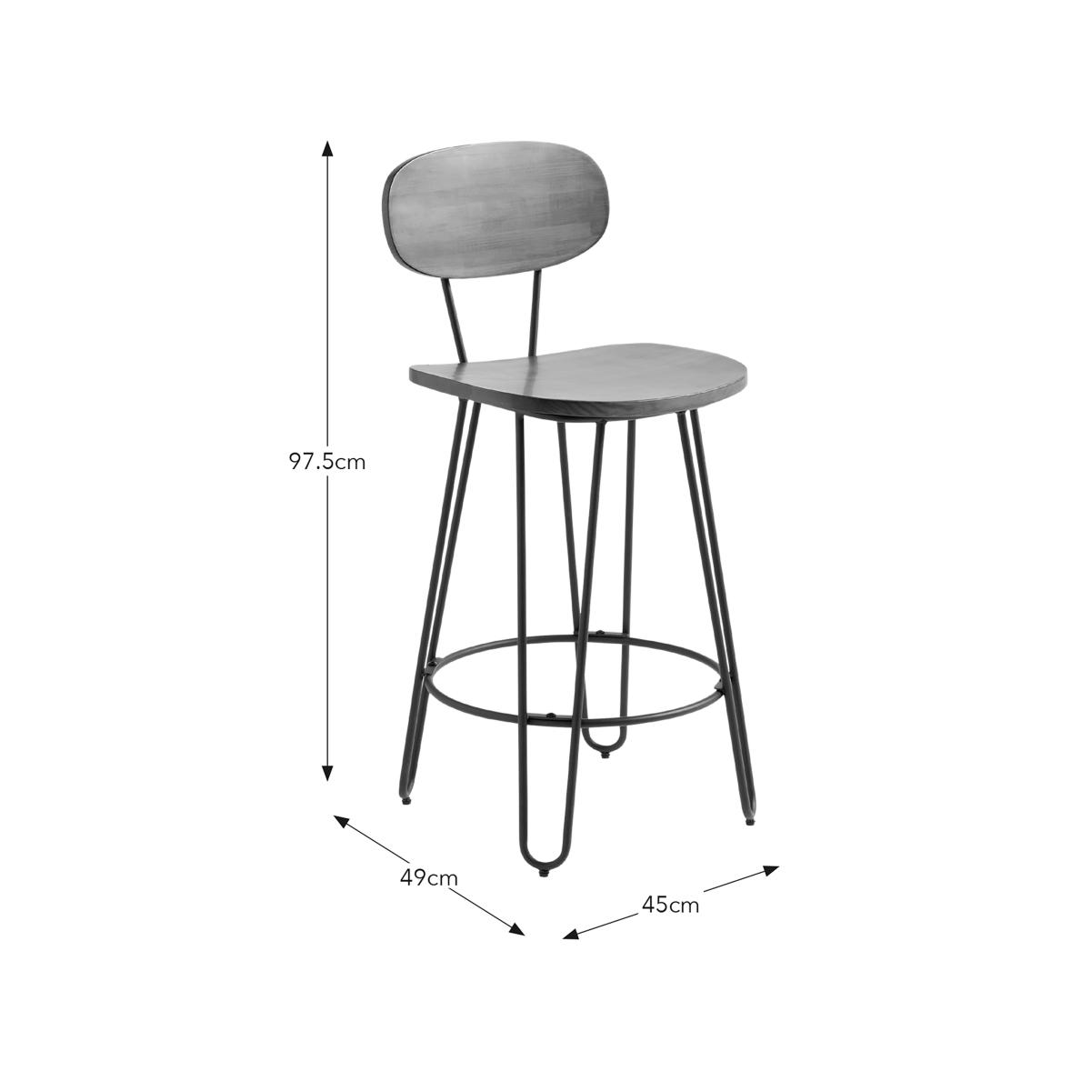 Torino Bar Stool Brown – image 7
