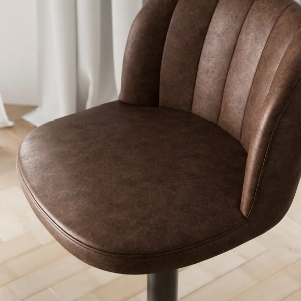 Mylo Gaslift Barstool, Faux Leather – image 4