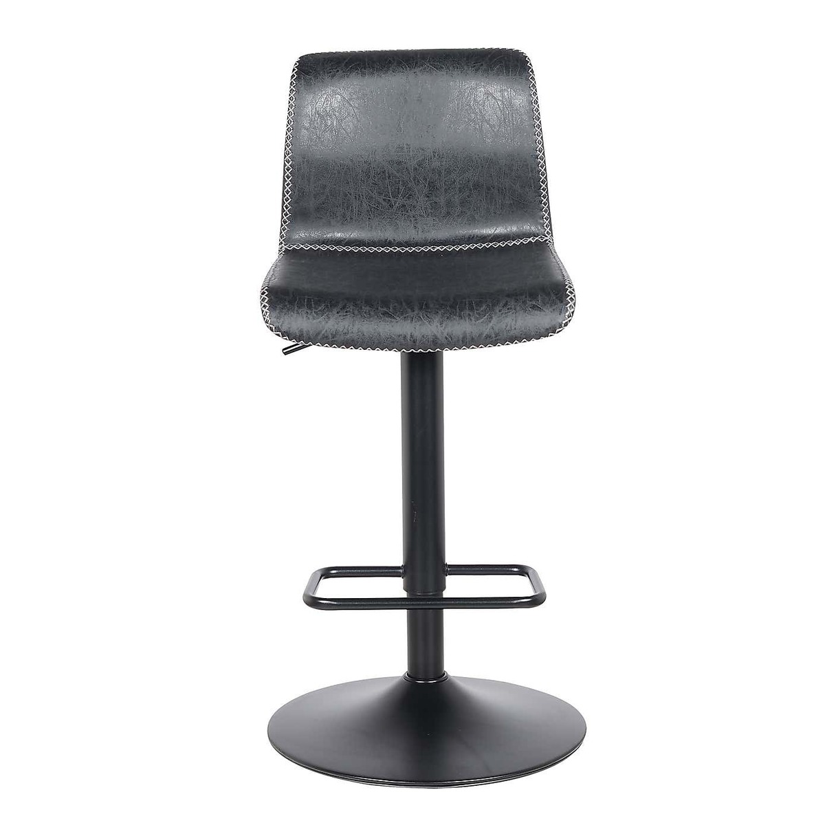 Venice Bar Stool Black PU Leather Black – image 3