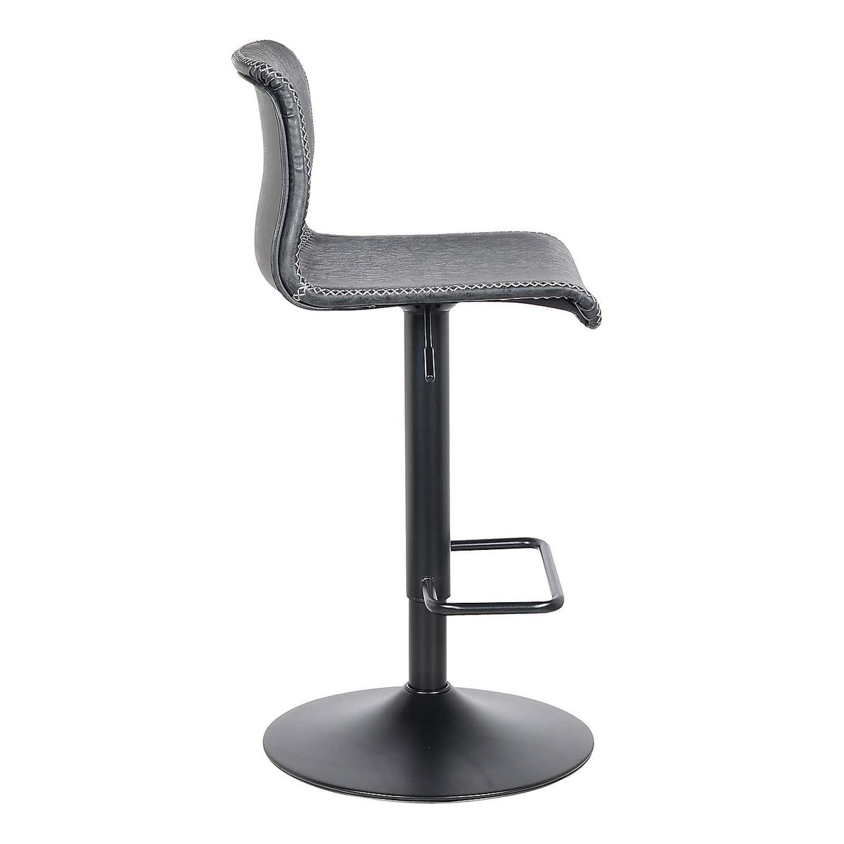 Venice Bar Stool Black PU Leather Black – image 4