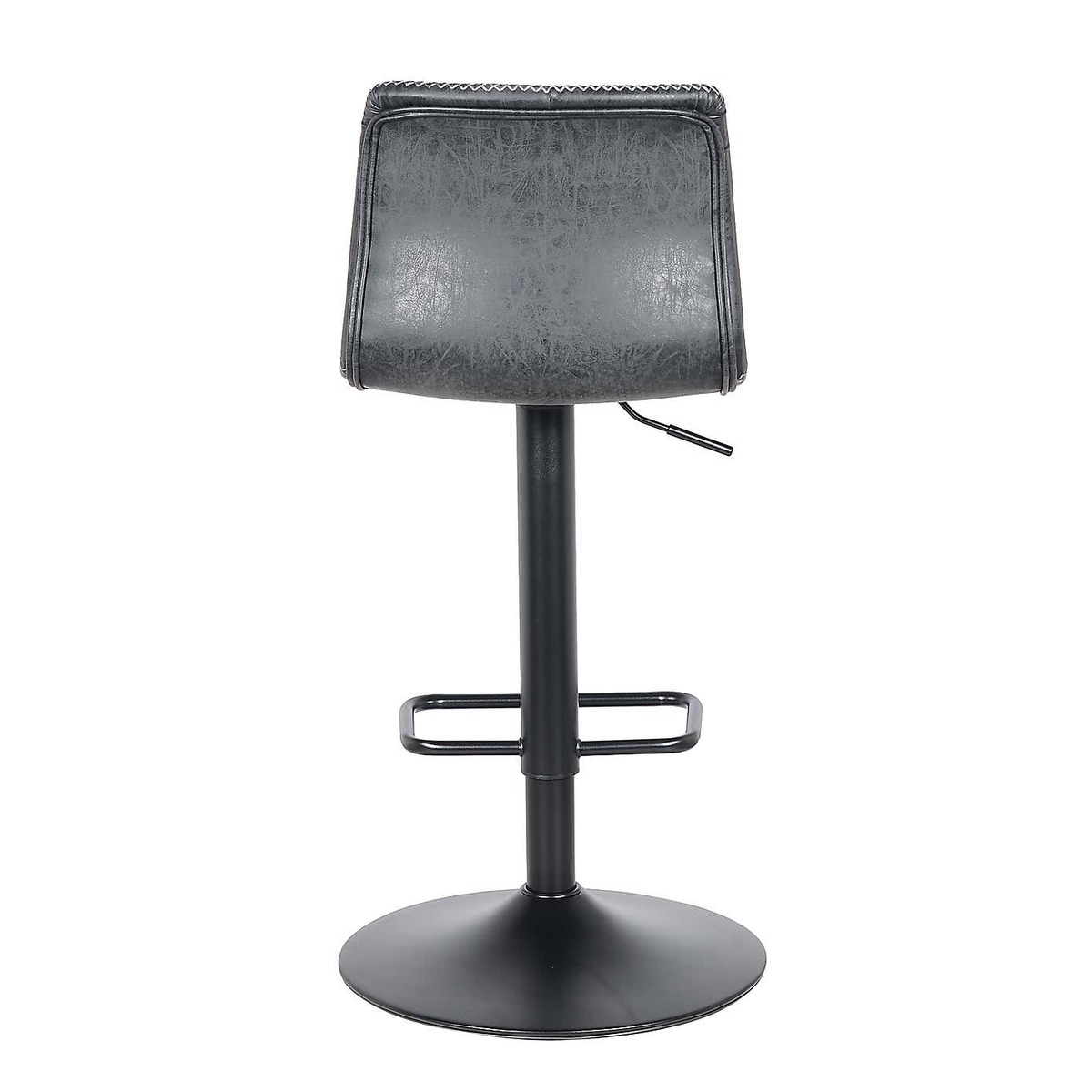 Venice Bar Stool Black PU Leather Black – image 5