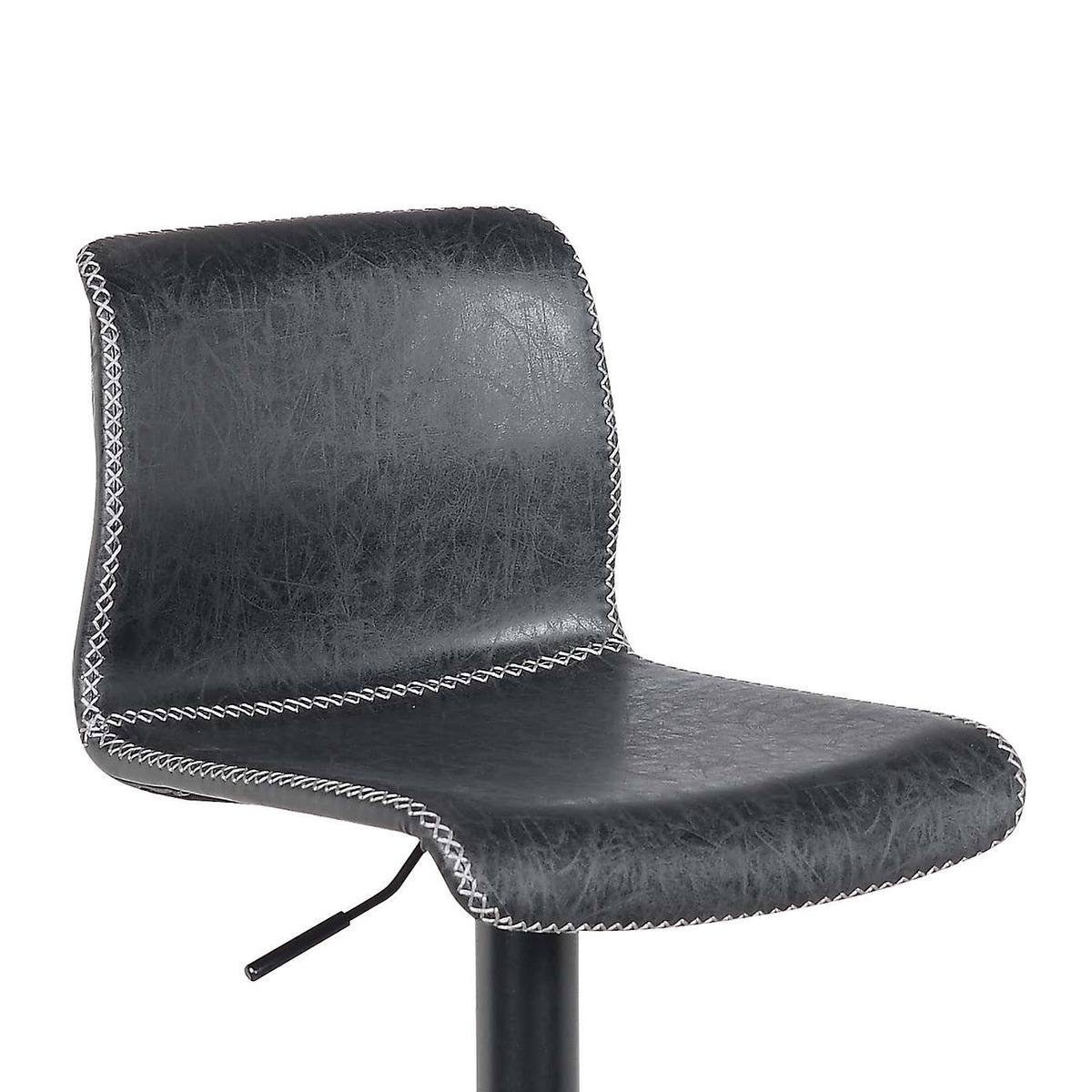 Venice Bar Stool Black PU Leather Black – image 6