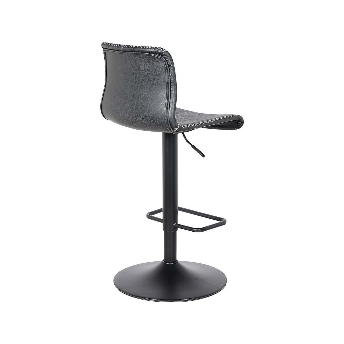 Venice Bar Stool Black PU Leather Black – image 2