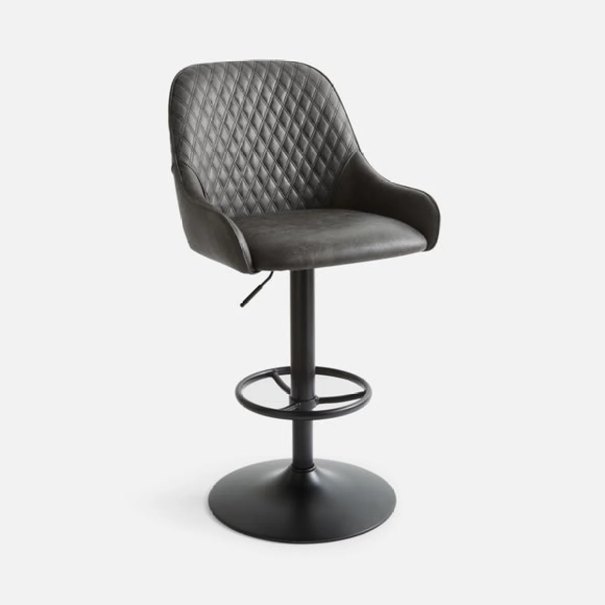 Hudson Height Adjustable Bar Stool, Faux Leather – image 6