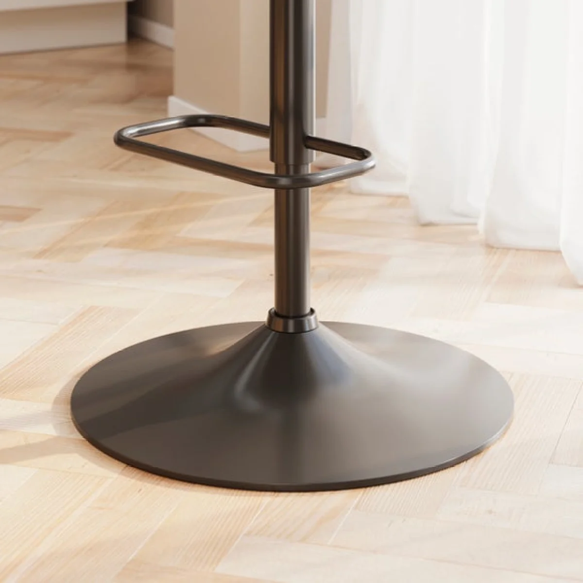 Kendall Bar Stool with Black Legs, Velvet – image 5
