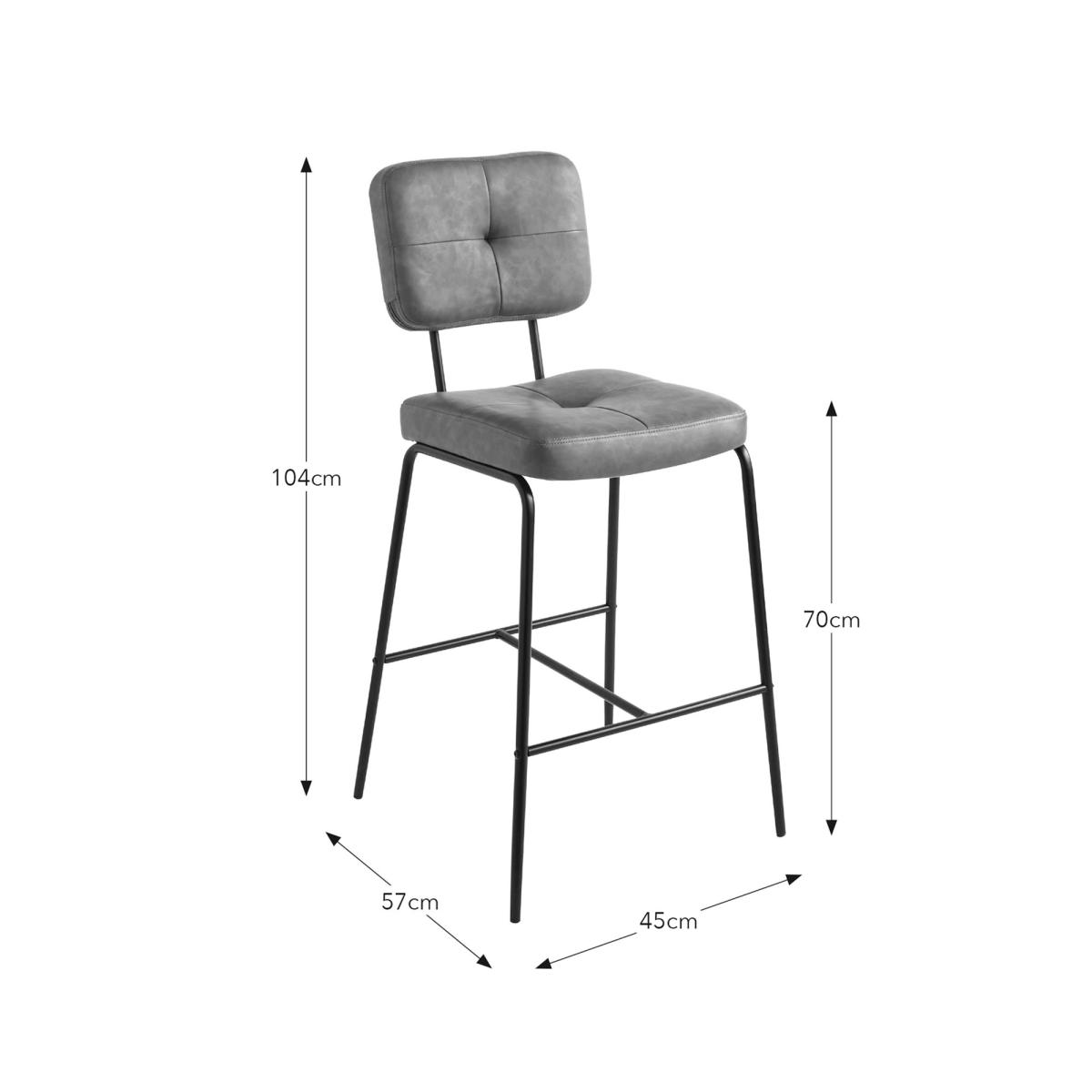 Jessie Counter Height Barstool, Faux Leather – image 6