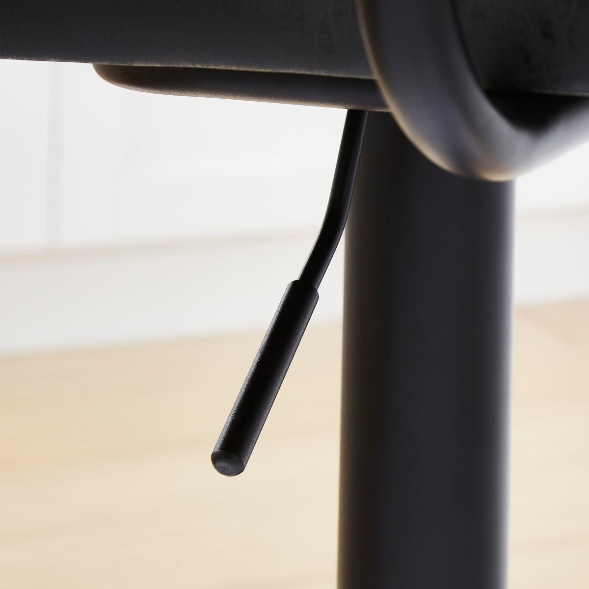 Houston Faux Leather Adjustable Height Swivel Bar Stool Charcoal – image 4