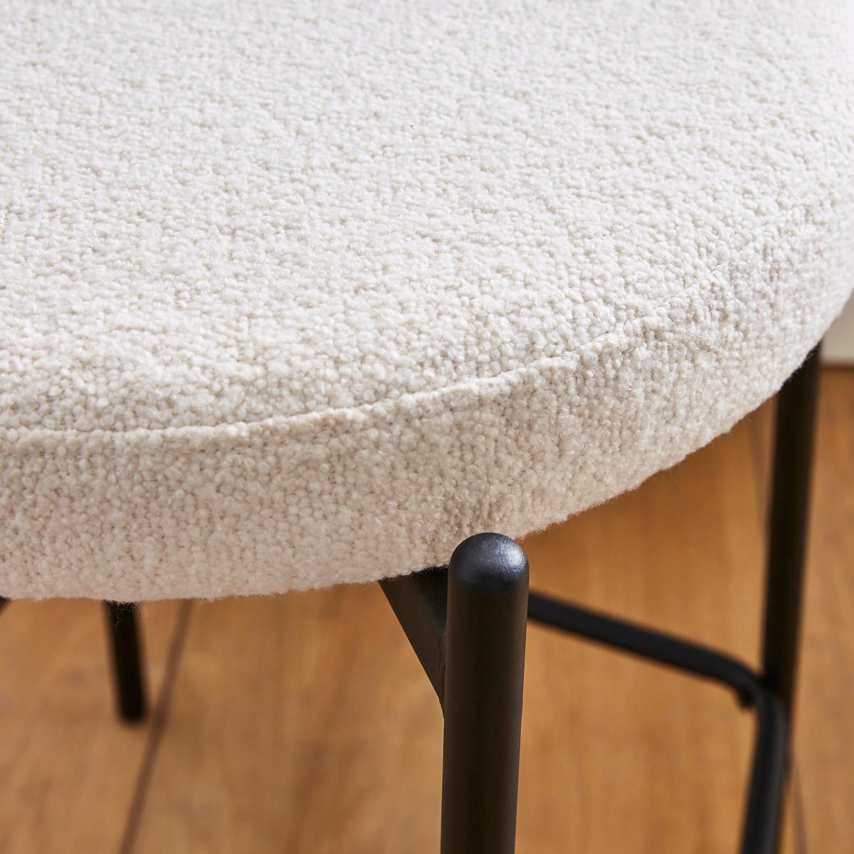 Laine Boucle Bar Stool Boucle Ivory – image 2