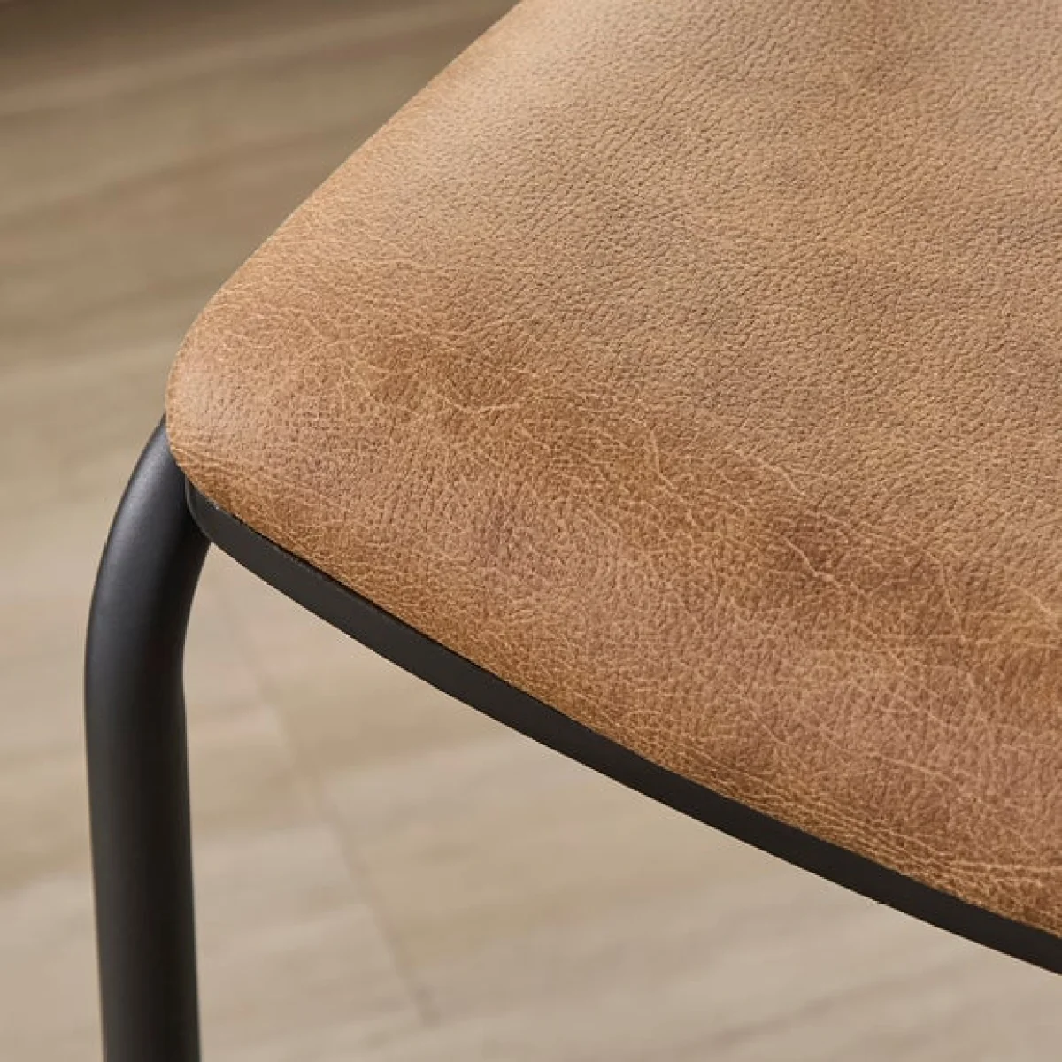 Draper Cantilever Barstool, Faux Leather – image 4