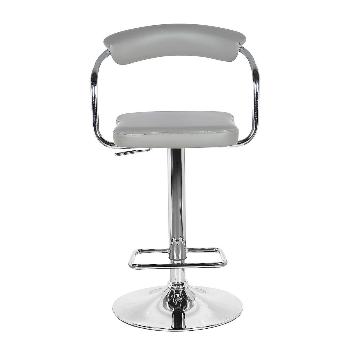 Houston Bar Stool Grey PU Leather Grey – image 3