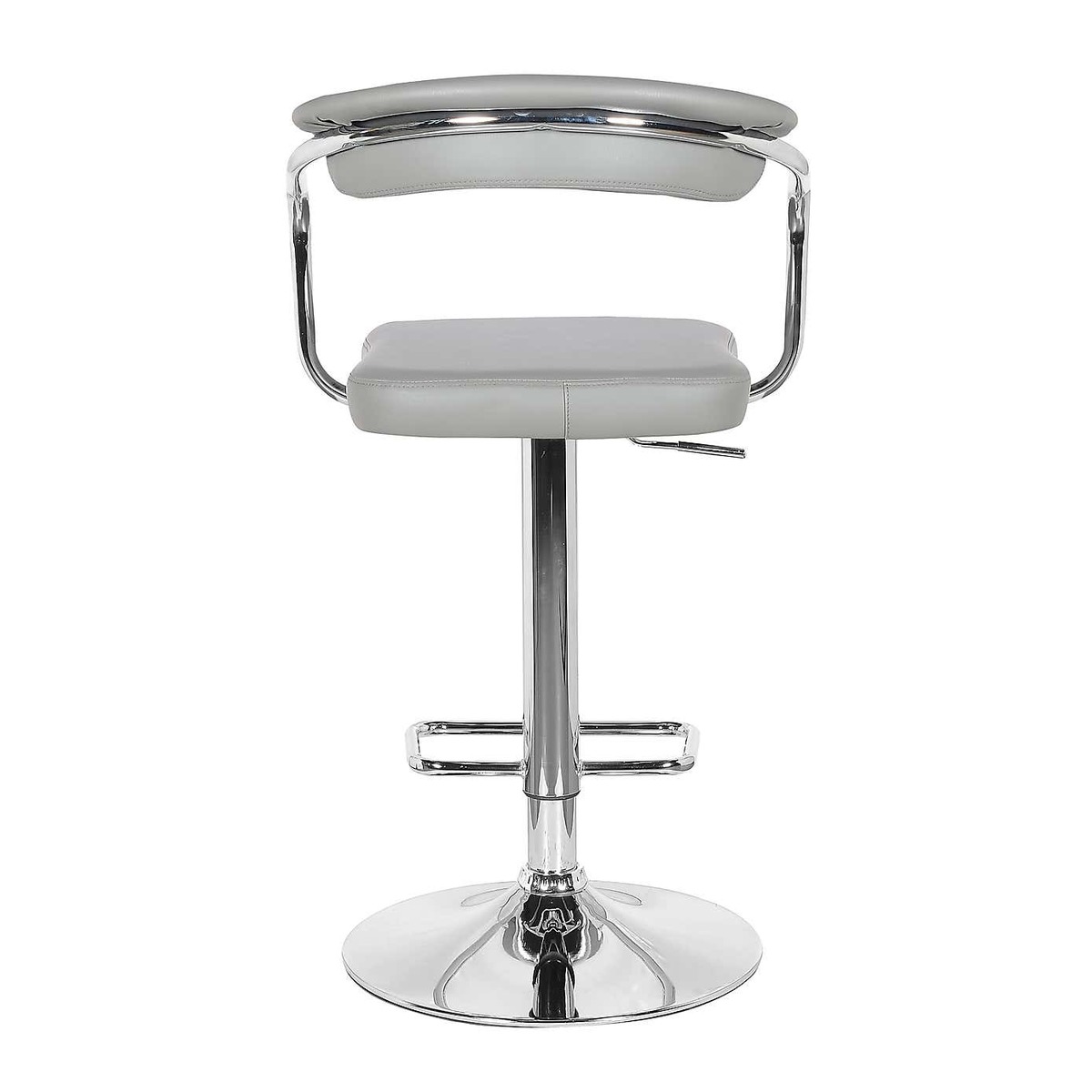Houston Bar Stool Grey PU Leather Grey – image 5