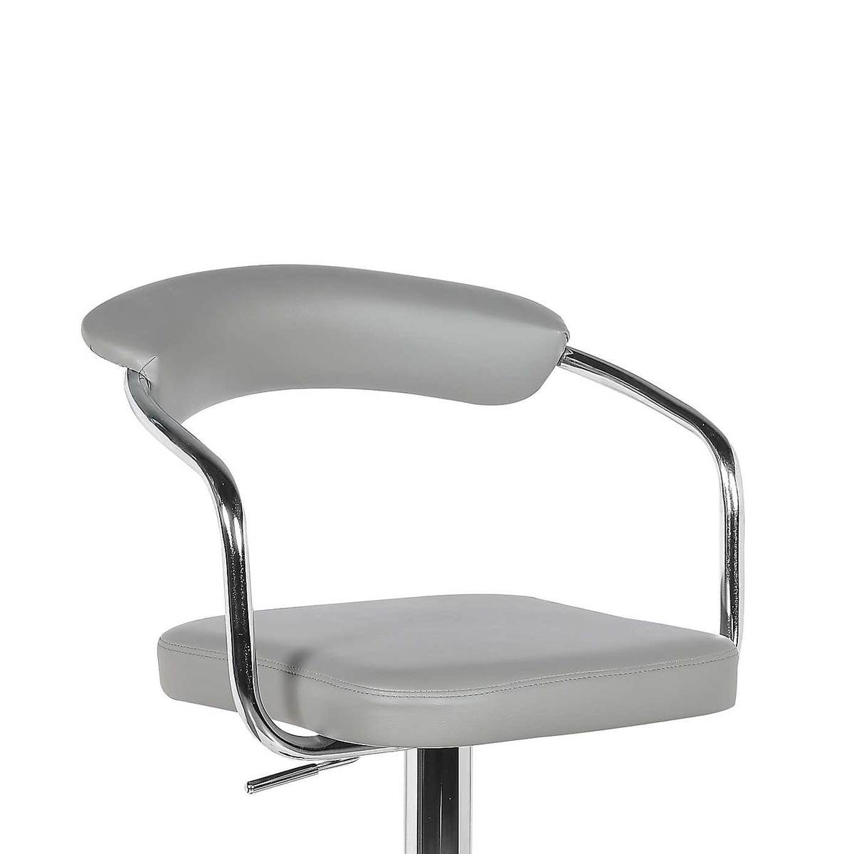 Houston Bar Stool Grey PU Leather Grey – image 6